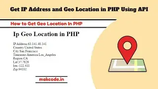 How to Get geo location details / data in php using  