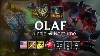 Olaf Jungle vs Nocturne - NA Challenger Patch 8.7
