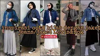 ootd hijab dengan atasan jaket jeans/jaket Levis