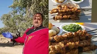 طريقة عمل شيش طاووق على لفحم مع لشيف حكمت 👍🤗