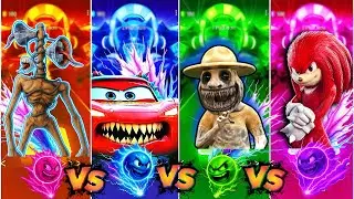 Siren Head vs Lightning McQueen vs Zoonomaly vs Knuckles! 🎵 Tiles Hop Mayhem