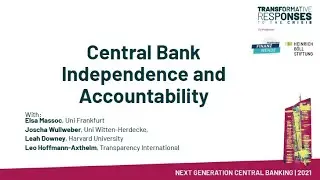 NextGen Central Banking: Central Bank Independence and Accountability