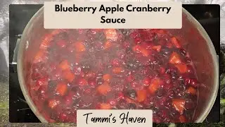 Blueberry Apple Cranberry Sauce - so easy and very rewarding!  #cranberrysauce #christmas #homemade