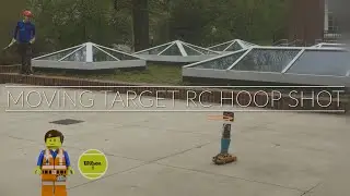 Moving Target Tennis RC Car Hoop Trick Shot