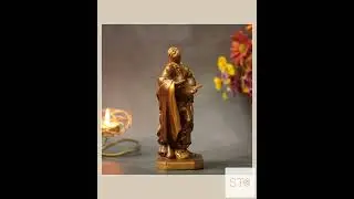 St. Matthew the Apostle Wooden Statue Vintage Style Handmade Home Decor Crafts Gifts Unique Gift ...