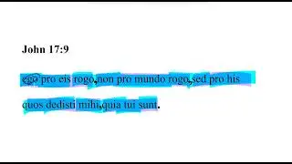 Иоанна 17:9 (Латинская Вульгата)