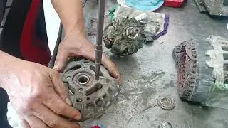 NISSAN NAVARRA/TERRA NADUROG NA ANG ALTERNATOR PULLEY, PAANO MAGPALIT NG ALT PULLEY AT BEARING