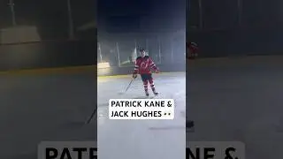 Patrick Kane and Jack Hughes just having some fun out there 🇺🇸