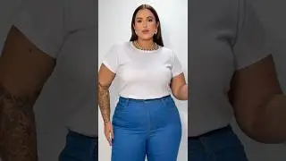 CAL&Ccedil;A JEANS COM CAMISA B&Aacute;SICA PLUS SIZE #plussize #modaliss