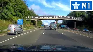 Driving in the UK - M1 Motorway - J11a (Dunstable A5) to J10 (Luton A1081)