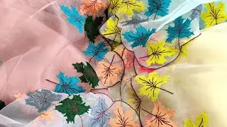 organza embroidery work sarees  #softorganza #designersaree #worksaree