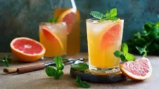 Grapefruit Mint Kombucha Mocktail