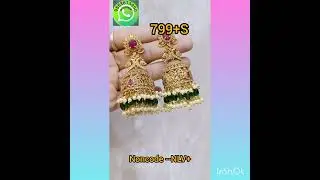 cz stone jhumkas