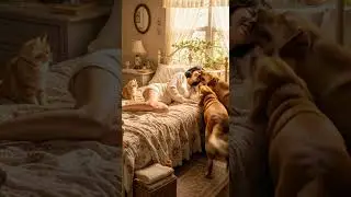 Peaceful Sunrise: The Girl, The Cat, and The Golden Heart | Morning Harmony