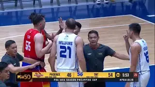 Tuffin, Pogoy MILD SCUFFLE in Q3 of TNT-Phoenix game | PBA Season 50 Philippine Cup