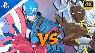 CAPTAIN AMERICA vs STORM | Tactical Might vs Elemental Fury - Marvel Tōkon PS5 Pro 4K 60FPS HDR