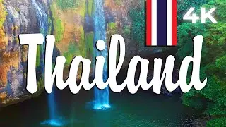 Beautiful Waterfall Thailand 4K | Relaxing Nature Sounds | Best Waterfalls in Thailand | Relaxing