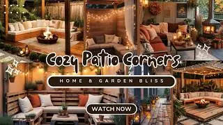 Charming Corner Garden Ideas with Cozy Patio Seating!