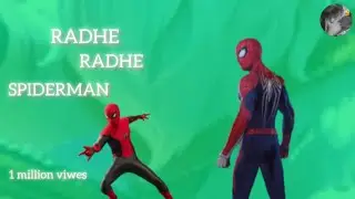 Spider-Man Radhe Radhe Song 🕷️🔥 | New Remix | Marvel Edit