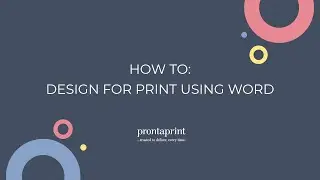 How to design for print using Word by Prontaprint