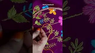 Easy Handwork #viralvideo #embroidery #munishandwork #handembroidery #flowers #shortvideo #ytshorts