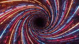 Colorful Time Space Warp Wormhole, Science Fiction Abstract Background Video | Ultra HD 4K