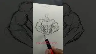 HOW TO DRAW A MUSCULAR BODY..🍁.   #shorts  #drawing #viral #anime #tutorial