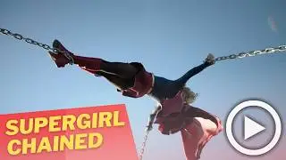 Supergirl (Melissa Benoist) chained and captured | Liberty island capture scene. S04E07