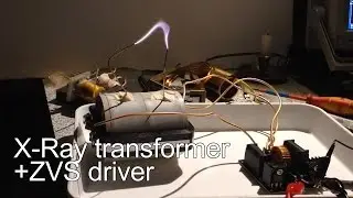 High voltage experiment: X-ray transformer + ZVS driver from ebay
