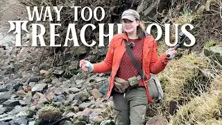 Falling Boulders & Treacherous Ice! Winter Mudlarking can be very dangerous!  Northern Mudlarks