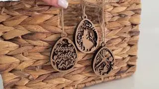 Easter tags bundle of layered designs for laser cutting | Vector File | Digital designs | Wood Craft