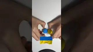 What color mixed flag make???#ukraina#USA#guessethecolor#asmr#youtube#asmrrart#colormixingvideo