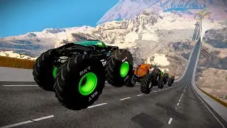 BeamNG CAR Monster #High Speed BeamNG CAR Monster Truck Jump 05 #USA