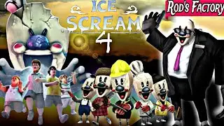 ICE SCREAM CHAPTER 4 FULL GAMEPLAY | HORROR ICE CREAM FACTORY 🏭 | Rod ने सभी दोस्तो को पकड़ लिया 😰