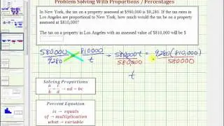 Ex:  Proportion Application - Property Tax Amount