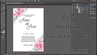 Easy Wedding Invitation Card in Illustrator