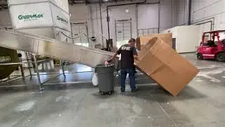 GREENMAX Styrofoam Densifier M-C300 is Operated to Recycle Styrofoam by USA Furniture Manufacturer