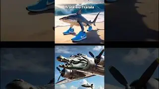 Bombardiro cocodrilo VS Tralalelo tralala  #ai #viralvideo #viralvideoshorts #memes #fyp #meme