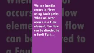 Handler Errors using Fault Path in Salesforce Flow #salesforce #salesforcedevelopers #salesforceflow