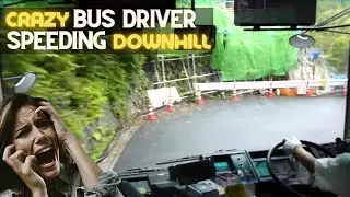 CRAZY Hong Kong Bus Driver SPEEDING DOWN THE HILL | Passenger SCREAMING in the BUS