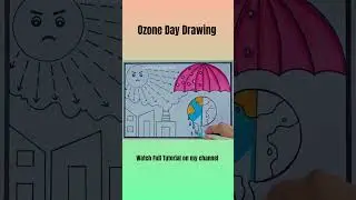 World Ozone Day Poster Drawing easy | Save Ozone Layer Drawing | Save Ozone Save Earth Drawing easy