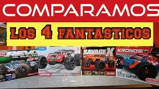 HPI SAVAGE,ARRMA KRATON,CORALLY KRONOS,TRAXXAS E-REVO,LA COMPARATIVA DEFINITIVA,CUAL COMPRAR?