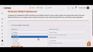 Ordinal Wallets Optimizer   #LightningNode  #BitcoinEducation #BitcoinTools #coinlaa