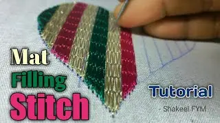 Aari Work Mat Filling Stitch Tutorial | Aari work stitches | Aari work