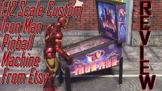 1:12 Scale Iron Man Pinball Machine, Custom From Etsy, Review