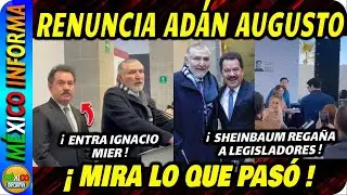 RENUNCIA ADÁN AUGUSTO A COORDINACIÓN DEL SENADO. ENTRA IGNACIO MIER. REGAÑA SHEINBAUM A LEGISLADORES