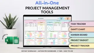 Project Management Tools tutorial - Gantt Chart - KanBan board - Projects budget & task tracker