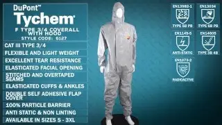 6127 Tychem F Type 3/4 Coverall with Hood