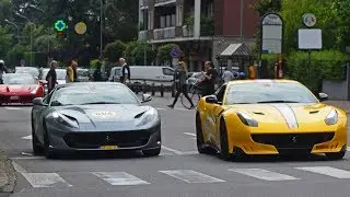 1000 Miglia 2018 - Ferrari Tribute: 4 Ferrari F12 TDF, 812 Superfast, 599 GTO... HD