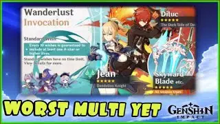 Wanderlust Invocation banner summons! WORST MULTI YET! - Genshin Impact